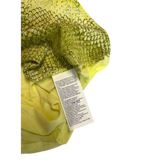 Calvin Klein Jeans Women's Mixed Media Print Block Swing Tee, Citrus Color - Picture 7 of 12